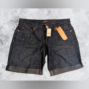 NWT LOFT Dark Blue Denim Shorts Ann Taylor Women's Size 25/0